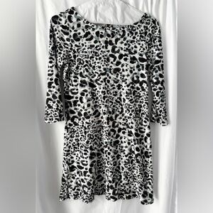 Tommy Bahama Black and White Leopard Print Dress – Size SP